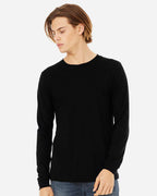 BELLA + CANVAS 3513, T-Shirts - Long Sleeve, Solid Black Triblend
