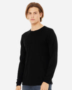 BELLA + CANVAS 3513, T-Shirts - Long Sleeve, Solid Black Triblend