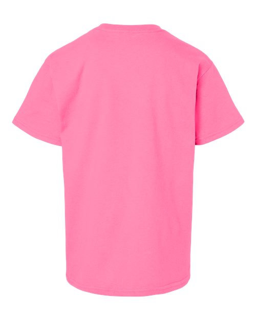 Gildan 551, 2000b Youth Ultra Cotton T-shirt, Safety Pink