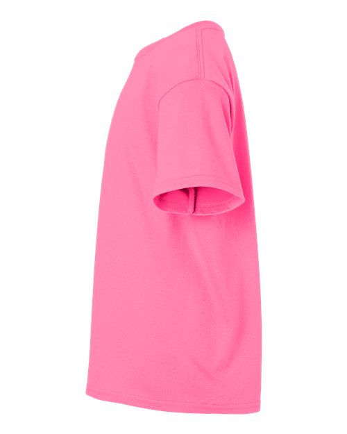 Gildan 2000B, Youth Ultra Cotton T-shirt, Safety Pink