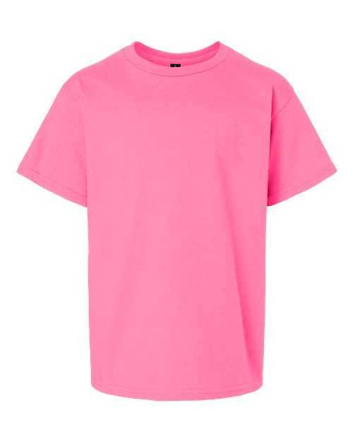 Gildan 551, 2000b Youth Ultra Cotton T-shirt, Safety Pink