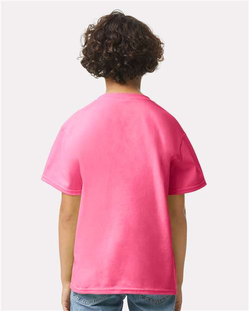 Gildan 551, 2000b Youth Ultra Cotton T-shirt, Safety Pink