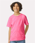 Gildan 551, 2000b Youth Ultra Cotton T-shirt, Safety Pink
