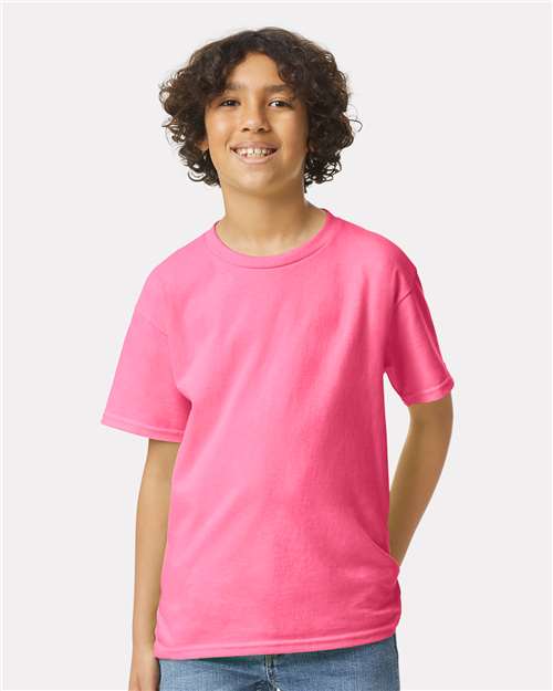 Gildan 551, 2000b Youth Ultra Cotton T-shirt, Safety Pink