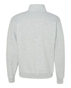 JERZEES 995MR, 2708 Unisex Nublend Cadet Collar Quarter-zip Sweatshirt, Ash