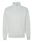 JERZEES 995MR, 2708 Unisex Nublend Cadet Collar Quarter-zip Sweatshirt, Ash