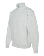 JERZEES 995MR, 2708 Unisex Nublend Cadet Collar Quarter-zip Sweatshirt, Ash