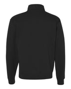 JERZEES 995MR, 2708 Unisex Nublend Cadet Collar Quarter-zip Sweatshirt, Black