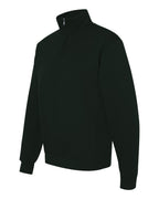 JERZEES 995MR, 2708 Unisex Nublend Cadet Collar Quarter-zip Sweatshirt, Black