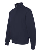 JERZEES 995MR, 2708 Unisex Nublend Cadet Collar Quarter-zip Sweatshirt, J. Navy