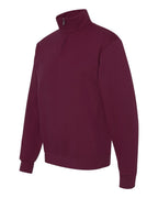 JERZEES 995MR, 2708 Unisex Nublend Cadet Collar Quarter-zip Sweatshirt, Maroon