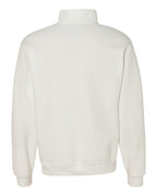 JERZEES 995MR, 2708 Unisex Nublend Cadet Collar Quarter-zip Sweatshirt, White