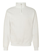 JERZEES 995MR, 2708 Unisex Nublend Cadet Collar Quarter-zip Sweatshirt, White
