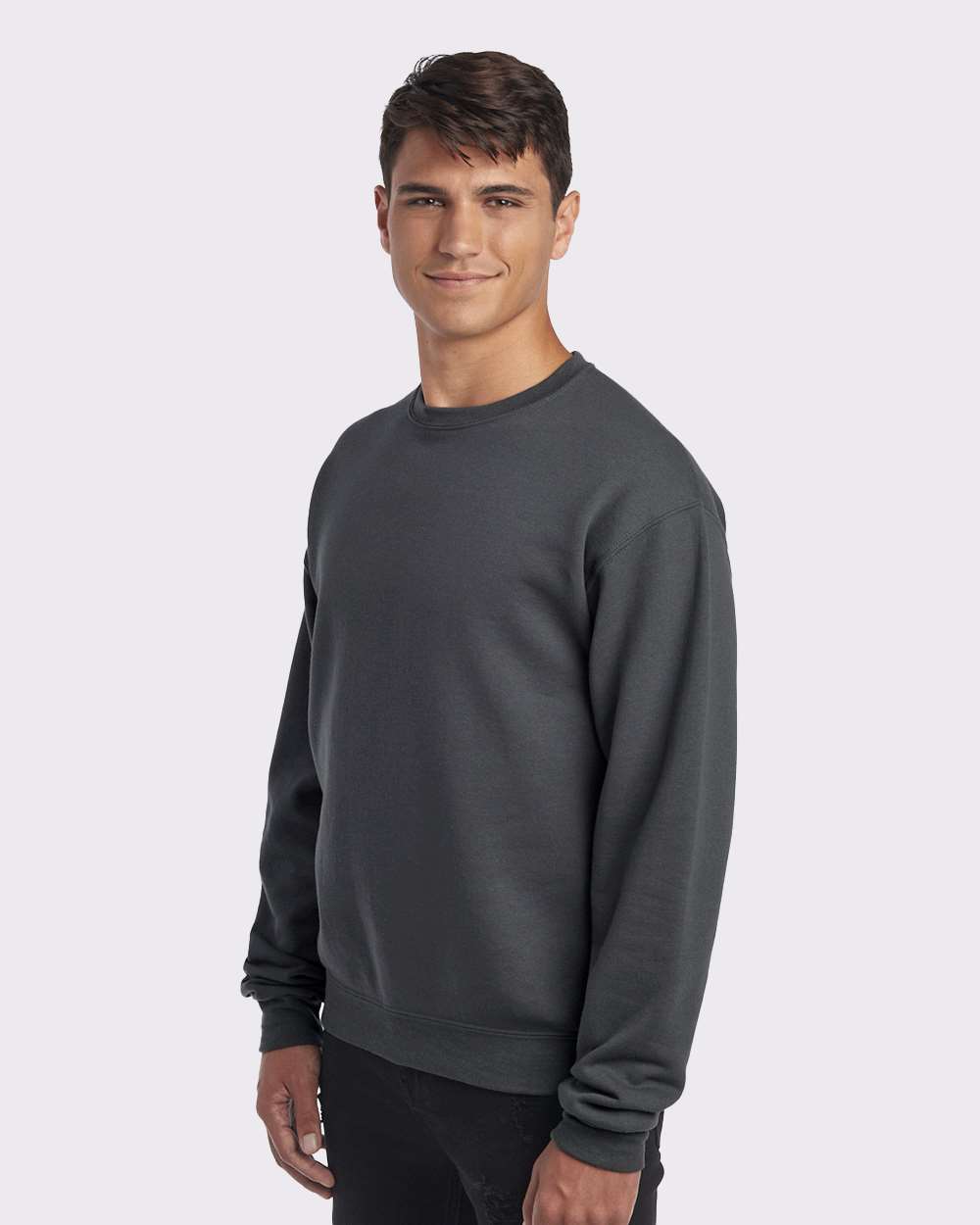 JERZEES 562MR, 371 Unisex Nublend Crewneck Sweatshirt, Charcoal Grey