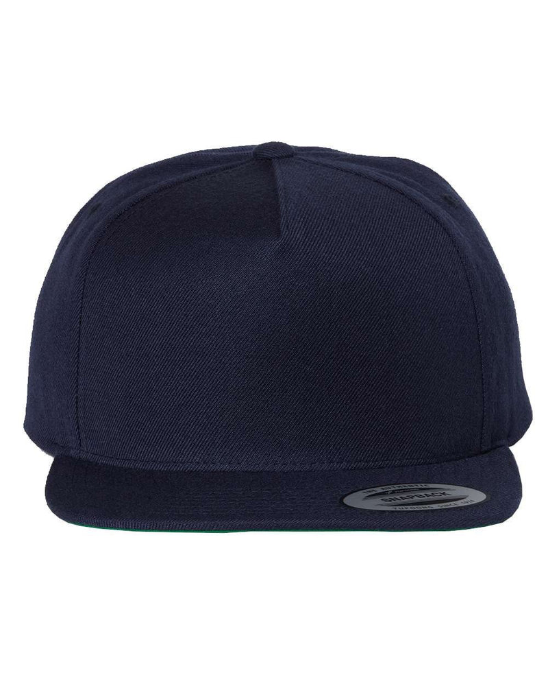 YP Classics 5089M, Premium Five-panel Snapback Cap, Black