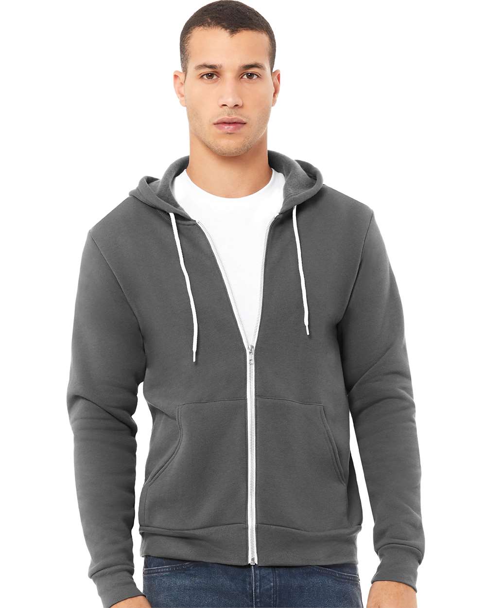 BELLA + CANVAS 3739, Fleece - Premium - Hood, Asphalt
