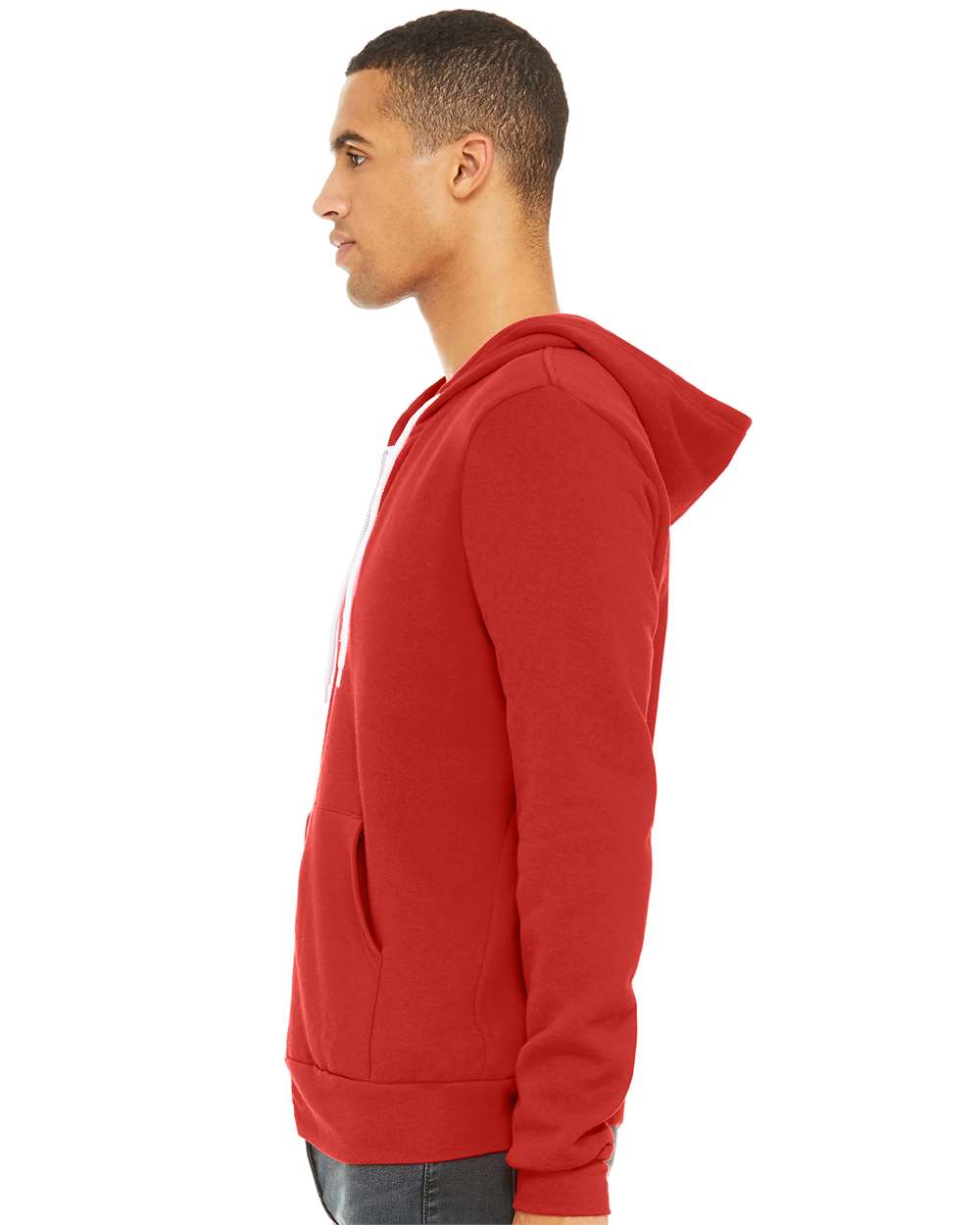 BELLA + CANVAS 3739, Fleece - Premium - Hood, Red