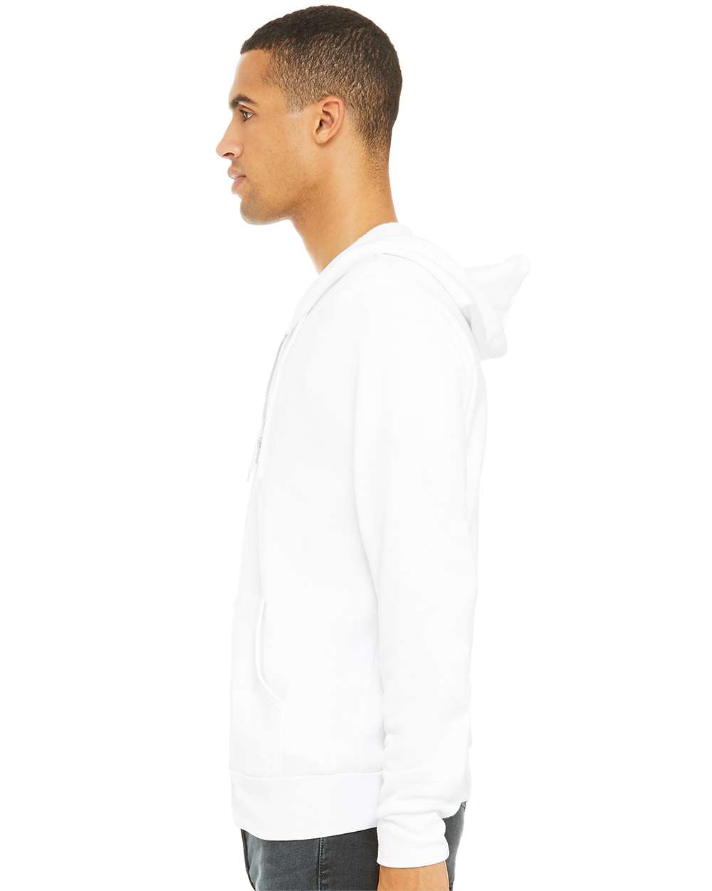 BELLA + CANVAS 3739, Fleece - Premium - Hood, White