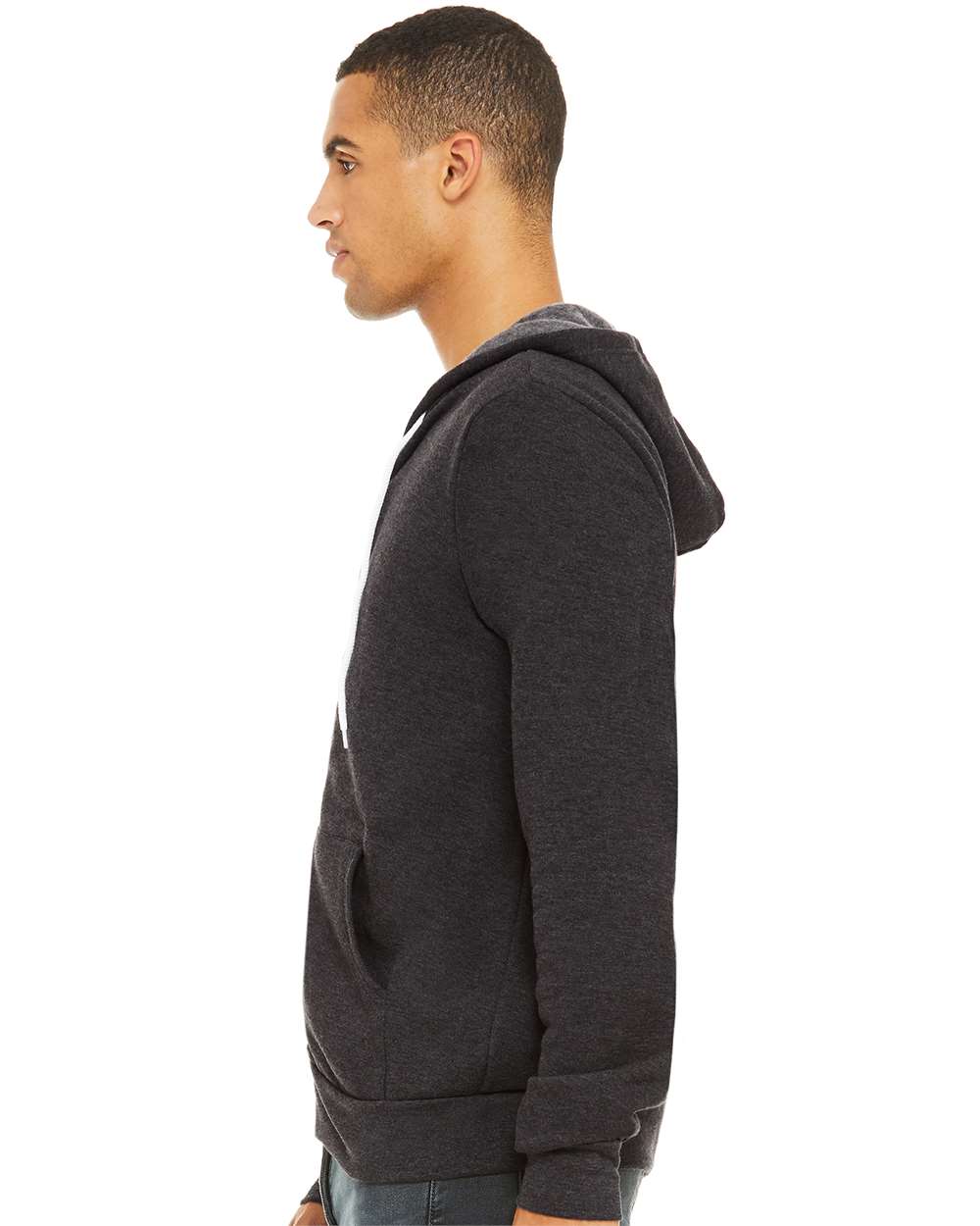 BELLA + CANVAS 3739, Fleece - Premium - Hood, Dark Grey Heather