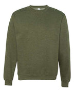 Independent Trading Co. SS3000, Unisex Midweight Crewneck Sweatshirt, Army Heather