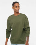 Independent Trading Co. SS3000, Unisex Midweight Crewneck Sweatshirt, Army Heather