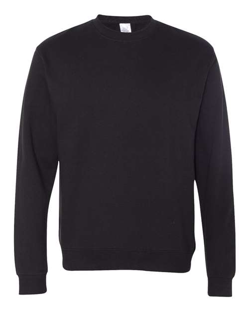 Independent Trading Co. SS3000, Unisex Midweight Crewneck Sweatshirt, Black