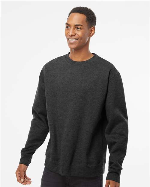 Independent Trading Co. SS3000, Unisex Midweight Crewneck Sweatshirt, Charcoal Heather