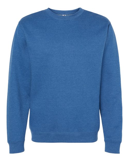 Independent Trading Co. SS3000, Unisex Midweight Crewneck Sweatshirt, Royal Heather