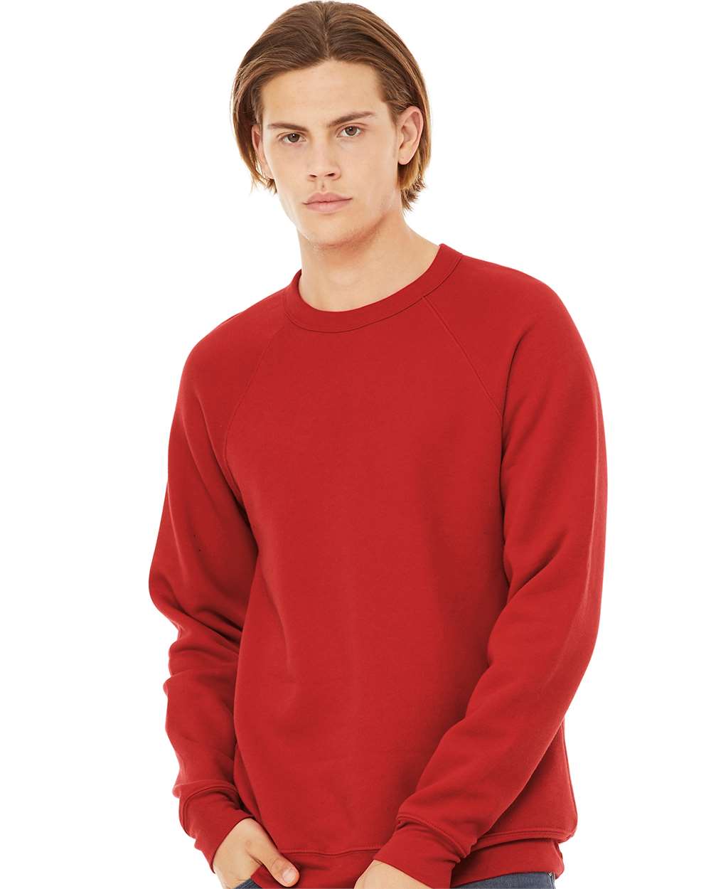 BELLA + CANVAS 3901, Fleece - Premium - Crew, Red