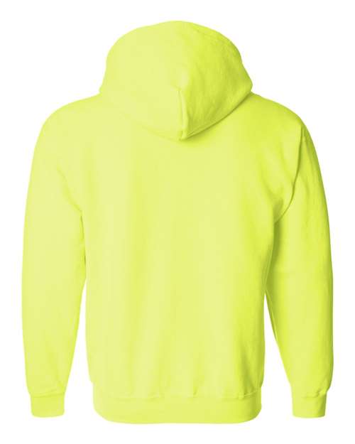 Gildan 415, 18600 Unisex Heavy Blend Full-zip Hooded Sweatshirt, Safety Green