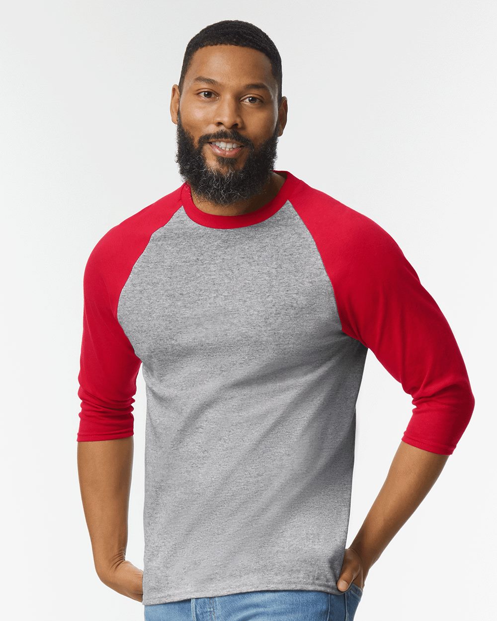 Gildan 5700 Unisex Heavy Cotton Raglan Three-Quarter Sleeve T-Shirt