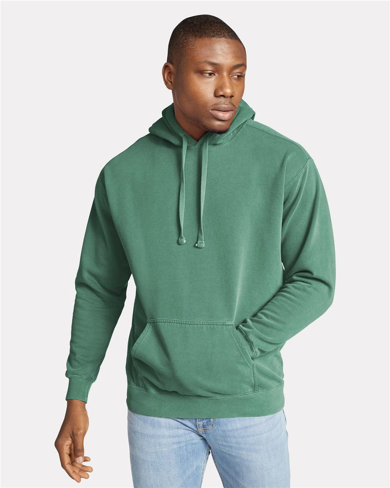 Comfort Colors 1567, Unisex Garment-dyed Hooded Sweatshirt, Blue Jean