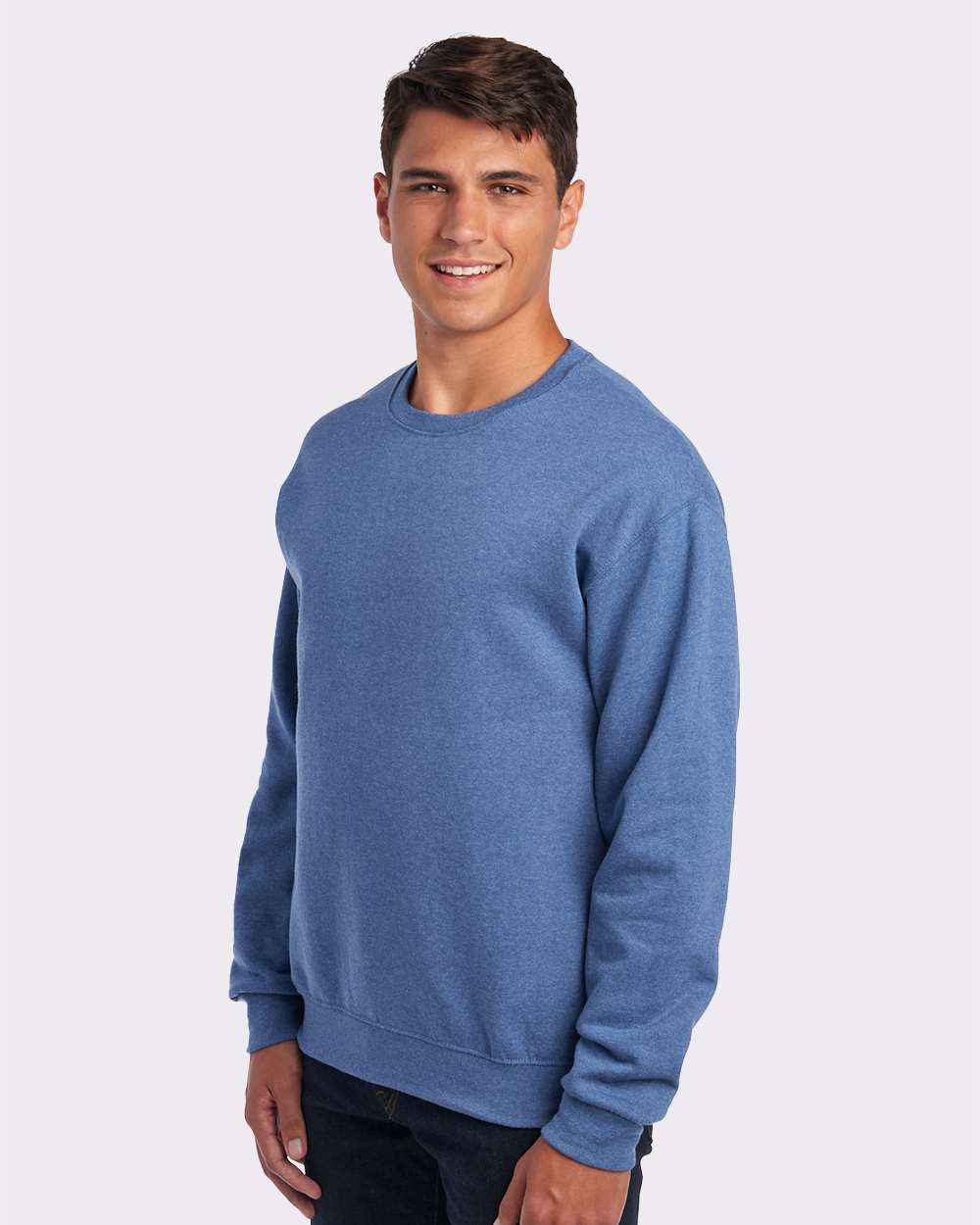 JERZEES 562MR, 371 Unisex Nublend Crewneck Sweatshirt, Vintage Heather Blue