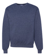JERZEES 562MR, 371 Unisex Nublend Crewneck Sweatshirt, Vintage Heather Navy