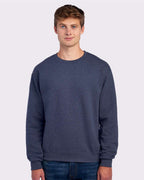 JERZEES 562MR, 371 Unisex Nublend Crewneck Sweatshirt, Vintage Heather Navy