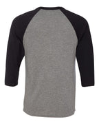 BELLA + CANVAS 3200, T-Shirts - Long Sleeve, Deep Heather/ Black