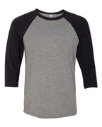 BELLA + CANVAS 3200, T-Shirts - Long Sleeve, Deep Heather/ Black