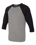 BELLA + CANVAS 3200, T-Shirts - Long Sleeve, Deep Heather/ Black