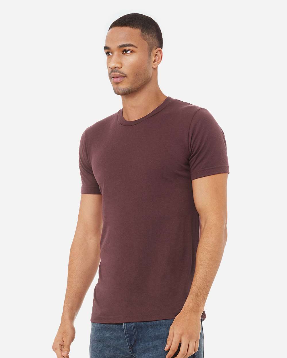 BELLA + CANVAS 3413, T-Shirts - Premium, Maroon Triblend