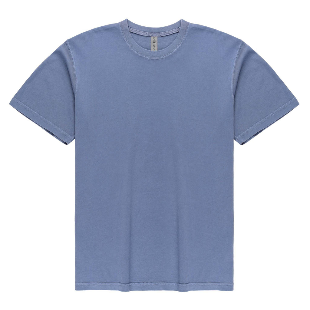 Milltex Sportswear 400, Unisex Mid Weight Short Sleeve Pigment Dyed Tee, Blue Jeans