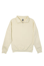 Just Like Hero HERO-4020, Youth Quarter Zip Sweatshirt, Ivory