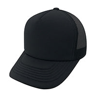Polyester / Polyester Mesh 4050M, Ajm 5 Panel Traditional (mesh Back), Black