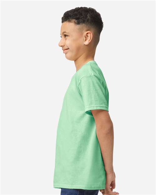 Gildan 5000B, Youth Heavy Cotton T-shirt, Mint Green