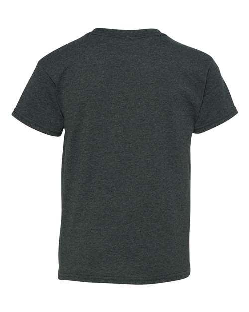 Gildan 543, 5000b Youth Heavy Cotton T-shirt, Dark Heather