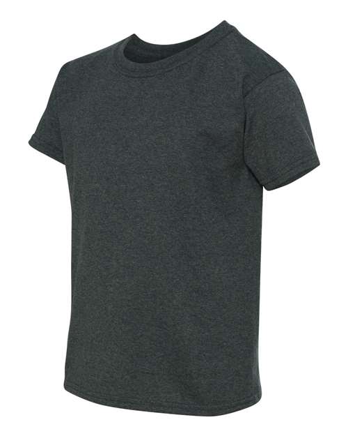 Gildan 543, 5000b Youth Heavy Cotton T-shirt, Dark Heather