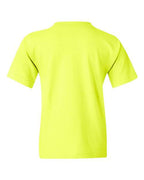 Gildan 543, 5000b Youth Heavy Cotton T-shirt, Safety Green
