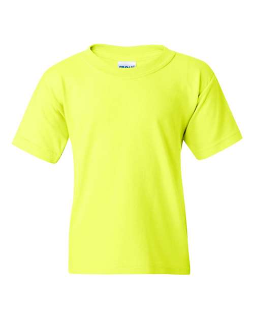 Gildan 543, 5000b Youth Heavy Cotton T-shirt, Safety Green