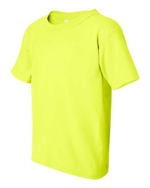 Gildan 543, 5000b Youth Heavy Cotton T-shirt, Safety Green