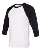 BELLA + CANVAS 3200, T-Shirts - Long Sleeve, White/ Black