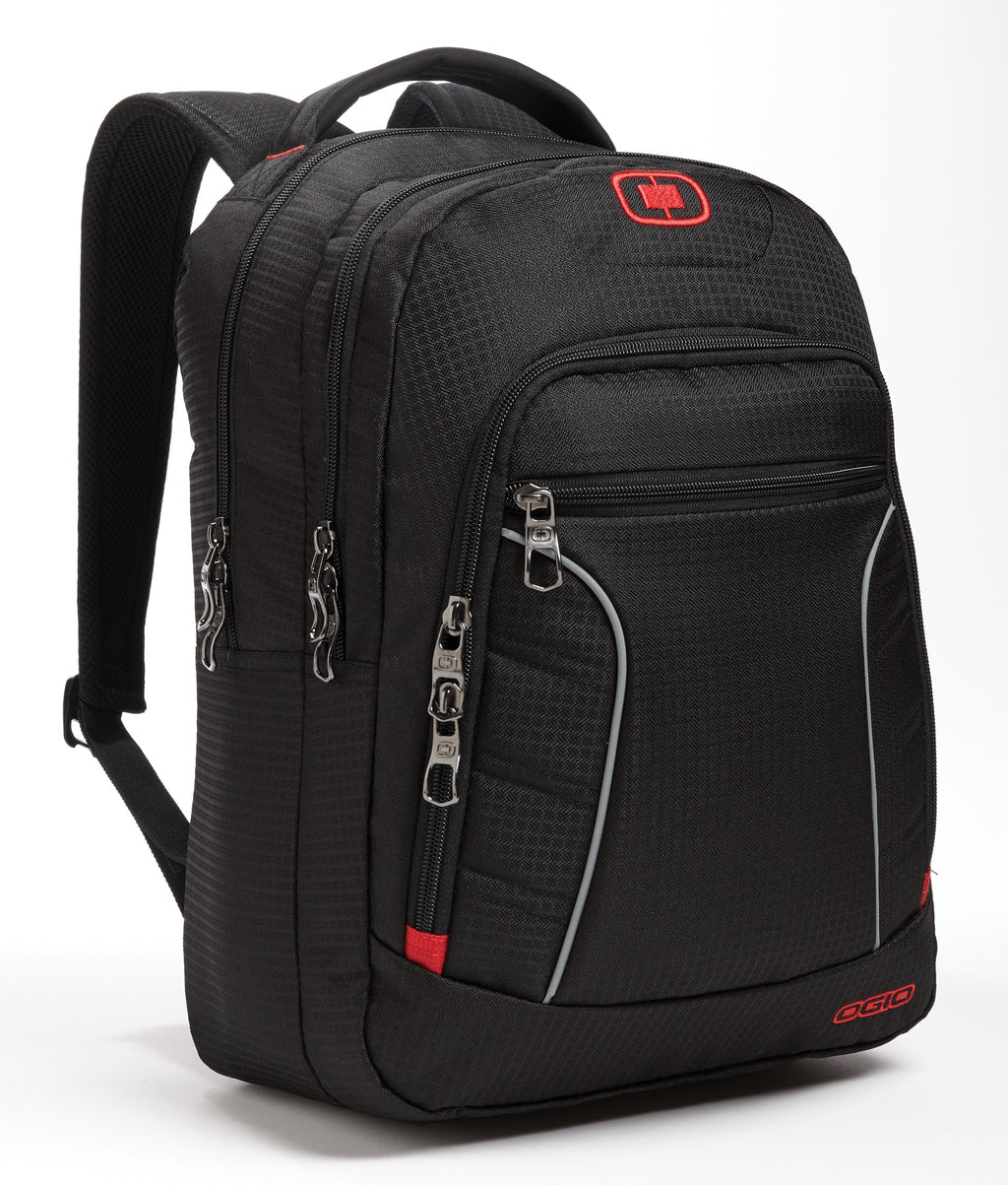 OGIO 411063, Colton Backpack. 24.6l, Black/Red/Silver